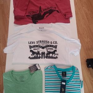 3 new shirts US POLO, LEVIS, ST JOHN BAY, GILDEN the orange its sold